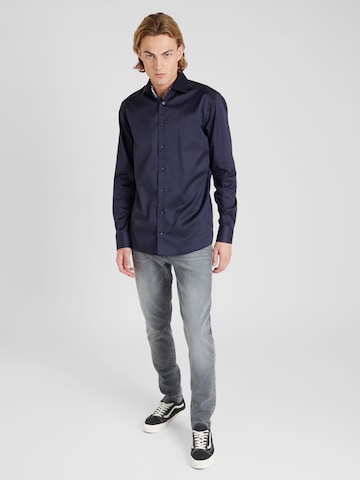 ETON Slim fit Overhemd in Blauw