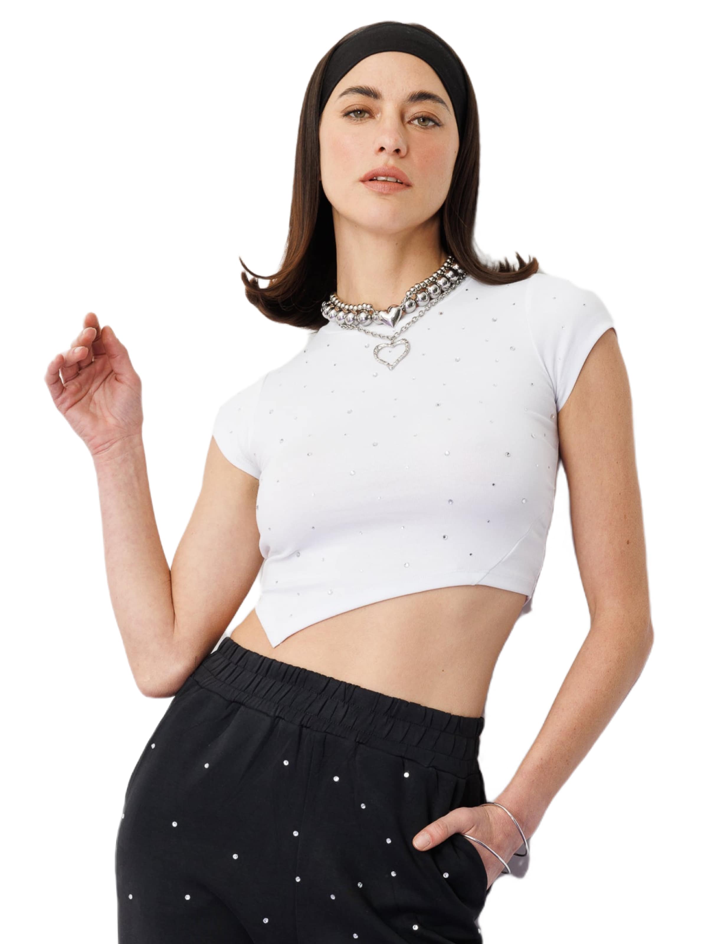 No Matter What Tapered Broek in Zwart: voorkant