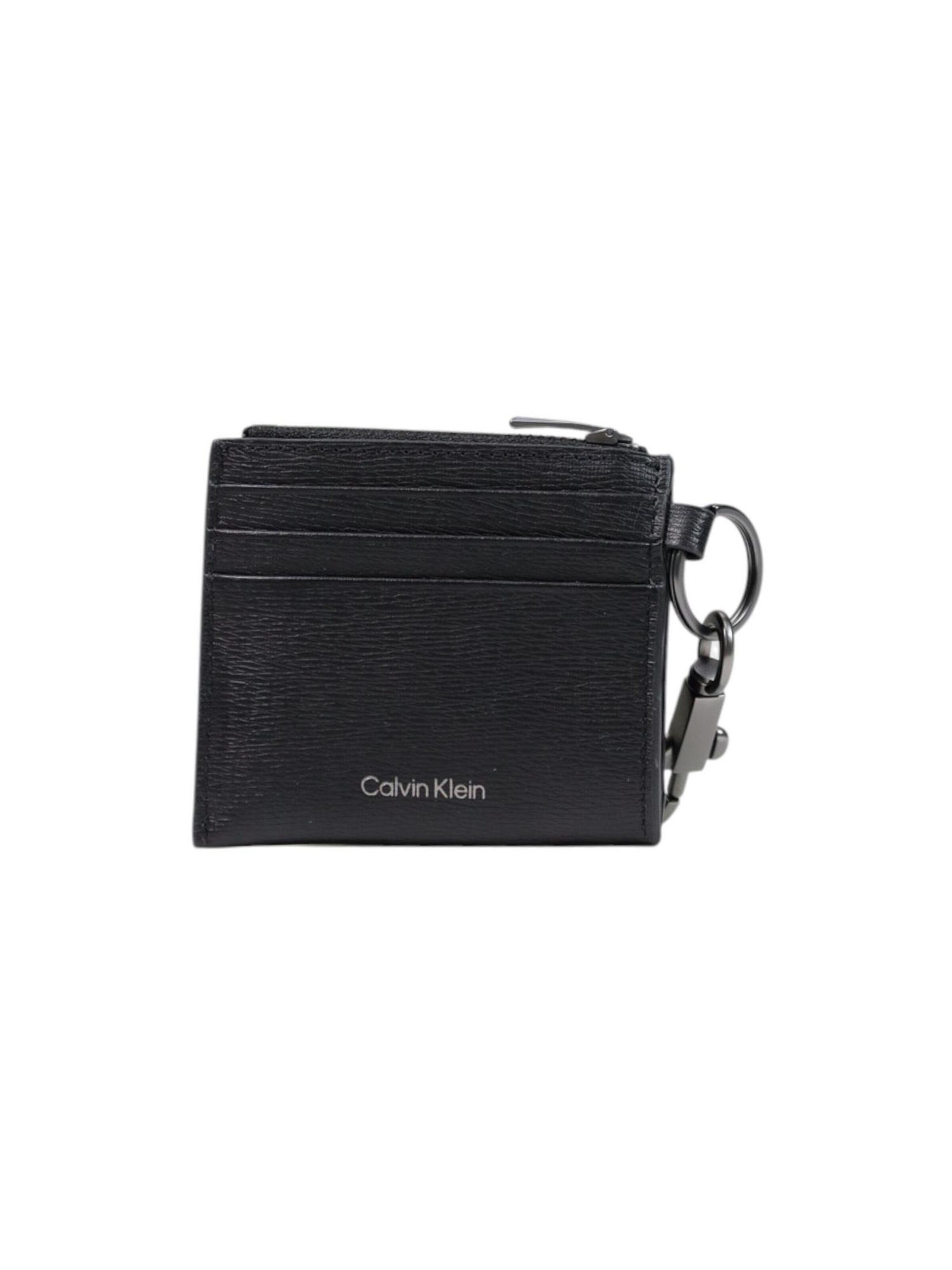 Portamonete 'EMBLEM HW CARDHOLDER W/ CLIP LV04D1223G' di Calvin Klein in nero