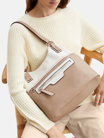 TOM TAILOR Schultertasche 'Jule' in Beige