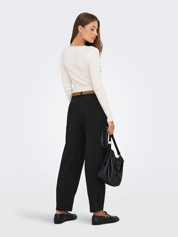 ONLY - Loosefit Pantalón plisado 'ONLADI' en negro