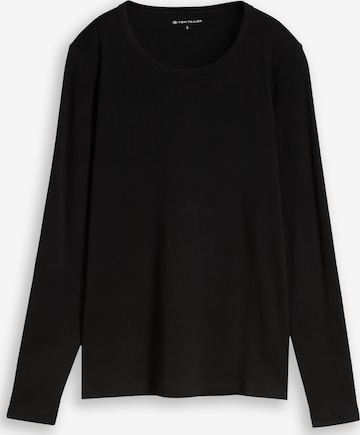 T-shirt TOM TAILOR en noir : devant