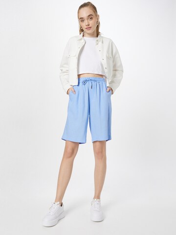 Cream Loose fit Pants 'Venta' in Blue