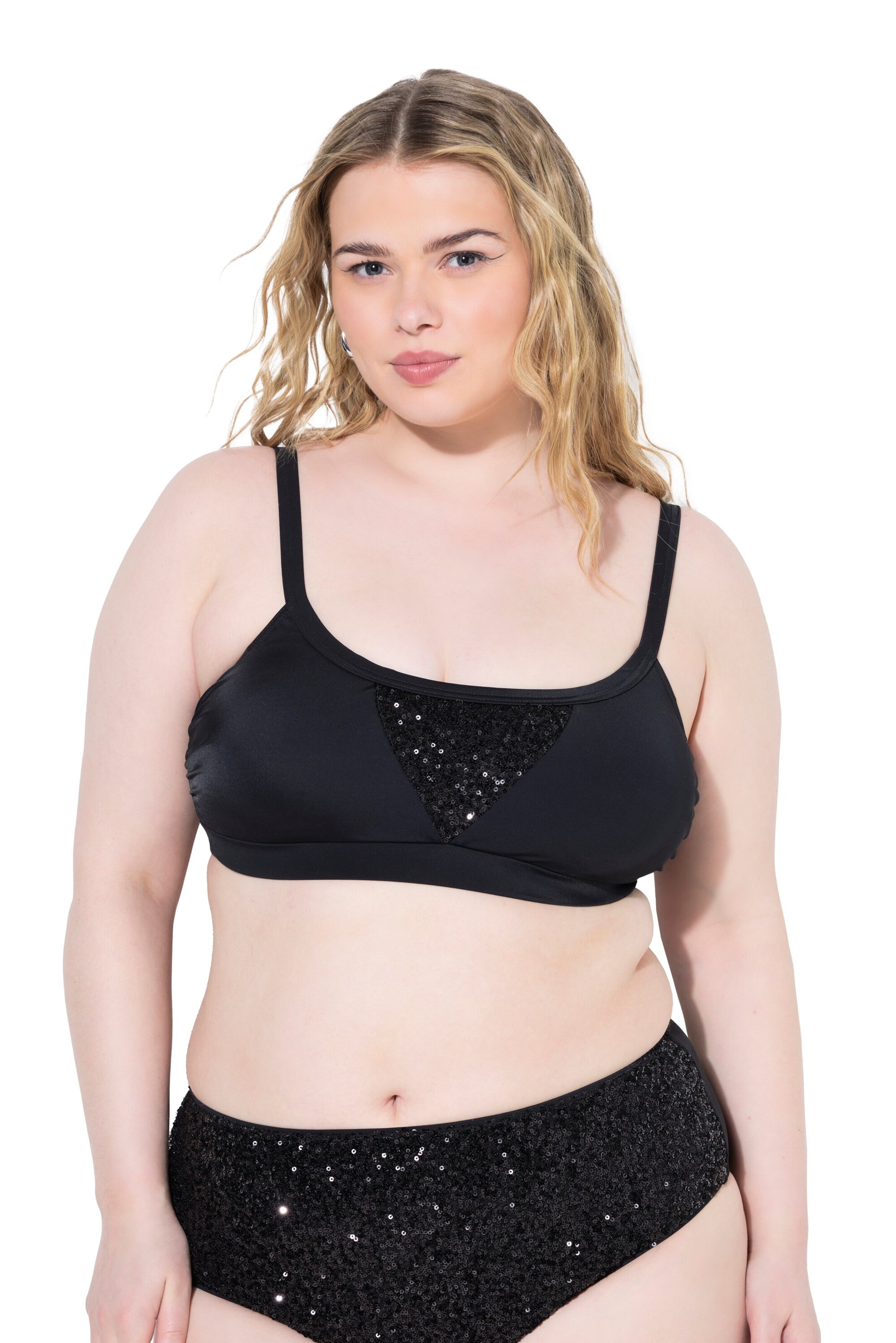 Studio Untold Bustier Bikinitop in Zwart: voorkant