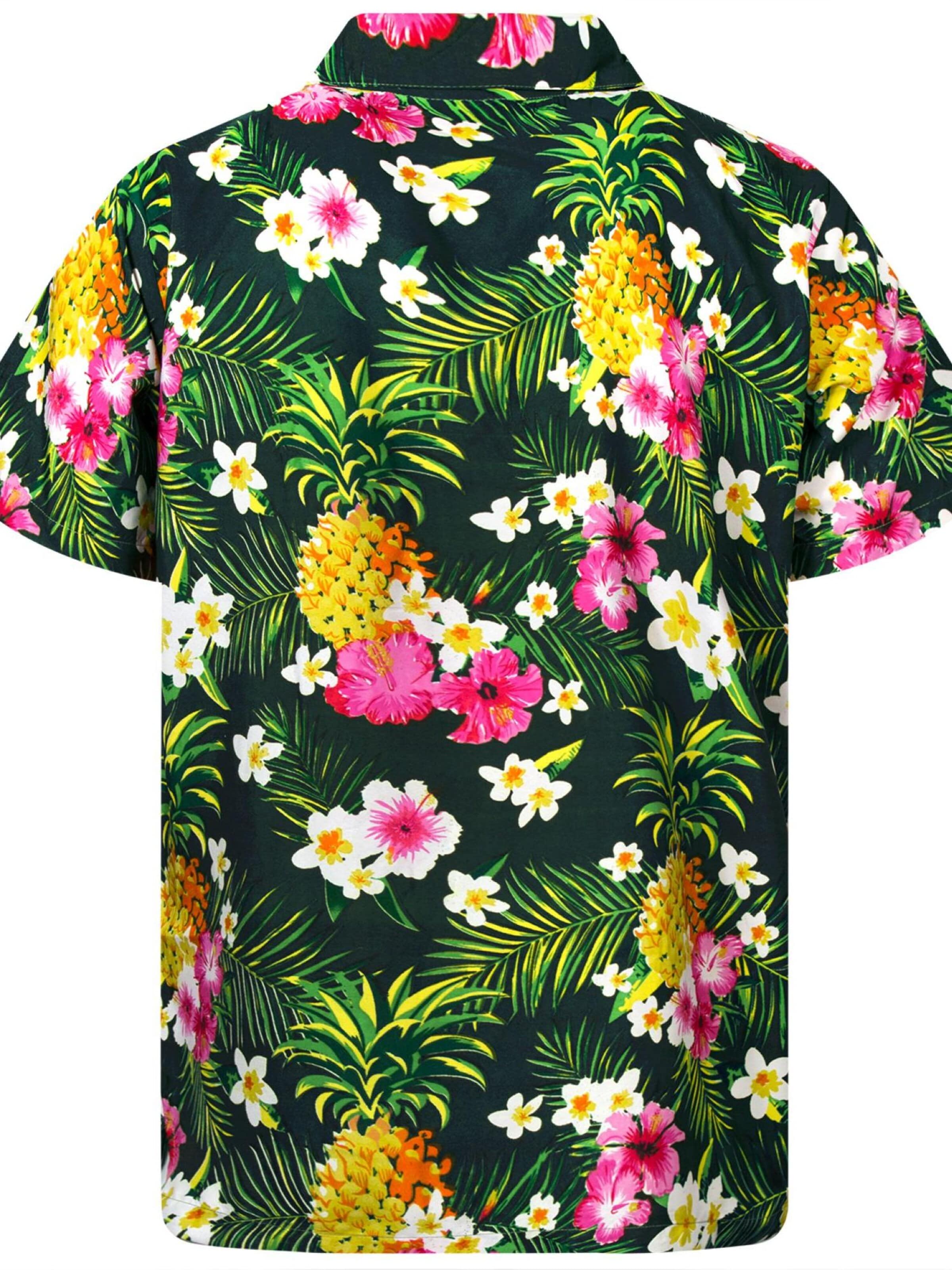 Regular fit Camicia 'Pineapple Flowers' di King Kameha in verde