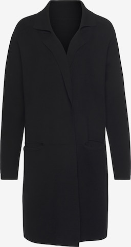 LASCANA Πλεκτό παλτό σε μαύρο: μπροστά
