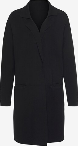 Manteau en tricot LASCANA en noir : devant