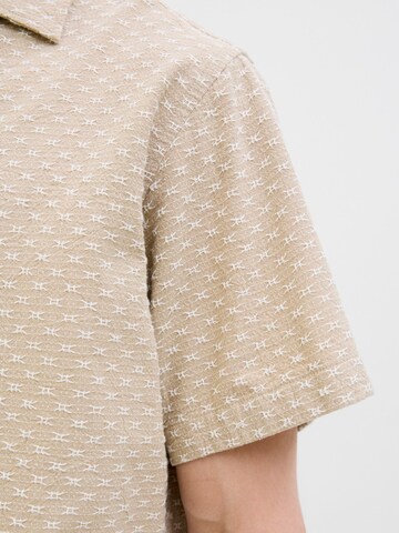 JACK & JONES Comfort fit Overhemd in Beige
