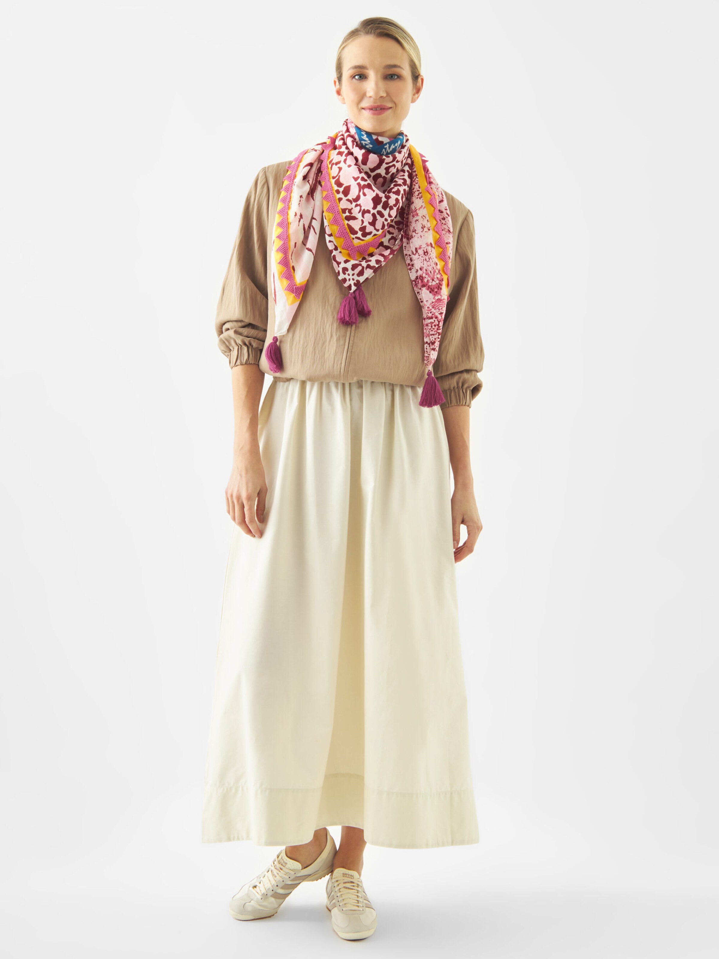 CODELLO Tuch Animal-Print und STAY WILD-Schriftzug in Pink