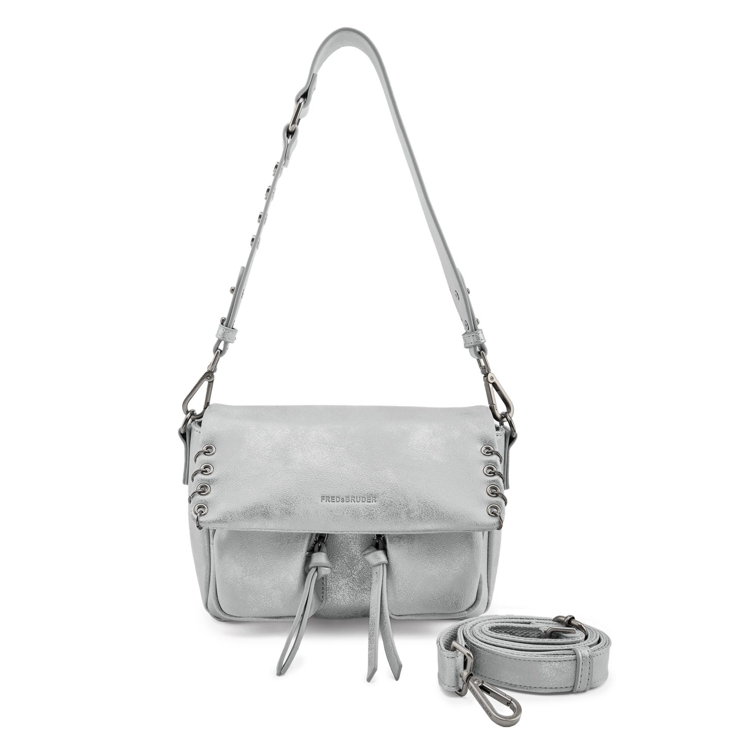 FREDsBRUDER Shoulder bag 'Rebel At Heart' in Silver: front