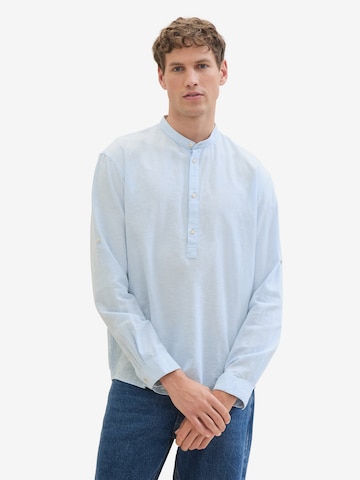 Coupe regular Chemise TOM TAILOR DENIM en bleu : devant