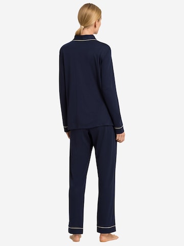 Hanro Pyjama 'Natural Comfort' in Blau
