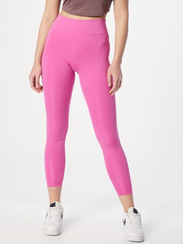 NIKE Skinny Sports trousers 'One' in Pink: front