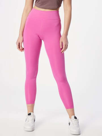 NIKE Skinny Sportbroek 'One' in Roze: voorkant