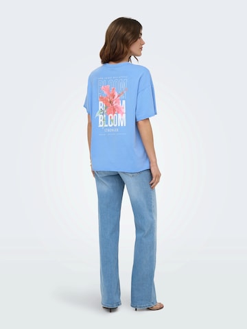 ONLY Oversized paita 'ONLZINNIA' värissä sininen: etupuoli