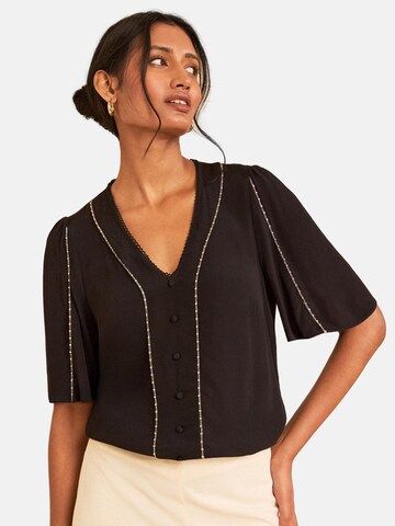 love & roses - Blusa en negro: frente
