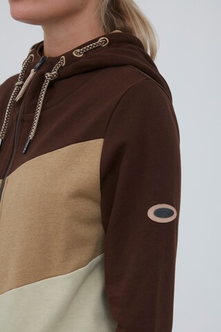 Oxmo - Sudadera con cremallera 'AGGI' en marrón