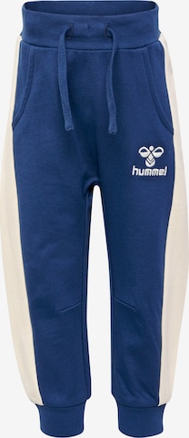 Hummel Tapered Broek 'Kris' in Blauw: voorkant