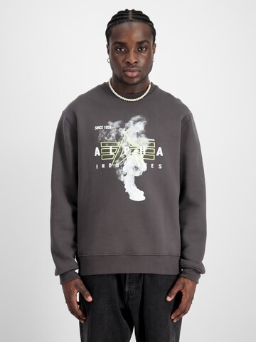 ALPHA INDUSTRIES Bluzka sportowa w kolorze szary: przód
