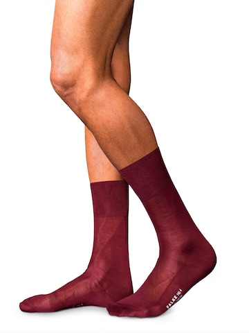 FALKE Socks 'No. 4 Pure Silk' in Red