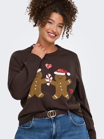Pull-over 'CARXMAS SHINE MOTIVE' ONLY Carmakoma en marron