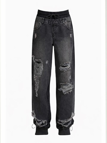 IT'S BASIC Loose fit Jeans 'Skater' in Black: front