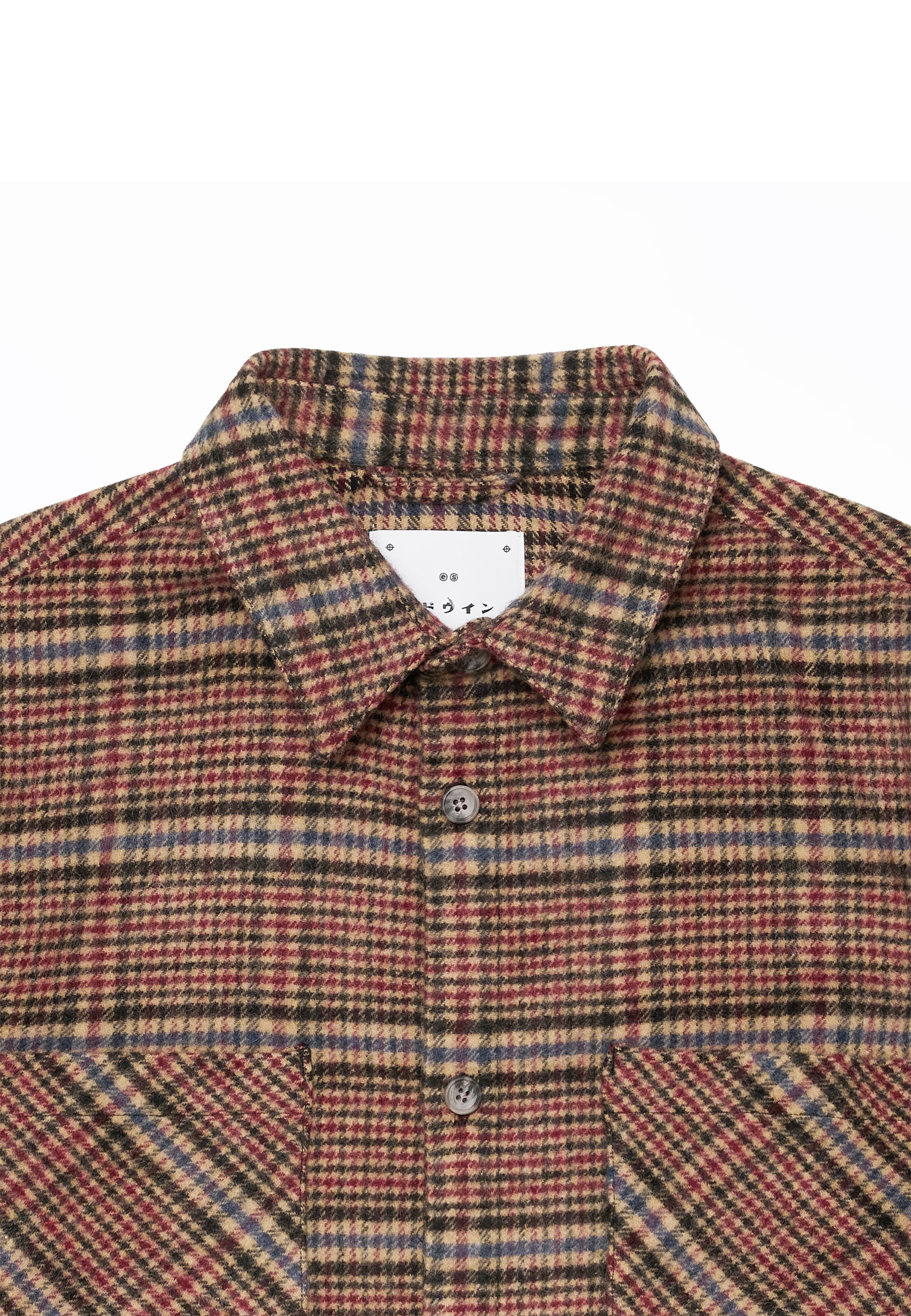 EDWIN - Comfort Fit Camisa 'Julius' em vermelho