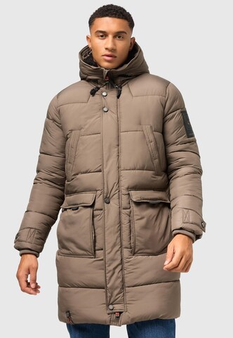 STONE HARBOUR Winterparka 'Beviis' in Bruin: voorkant