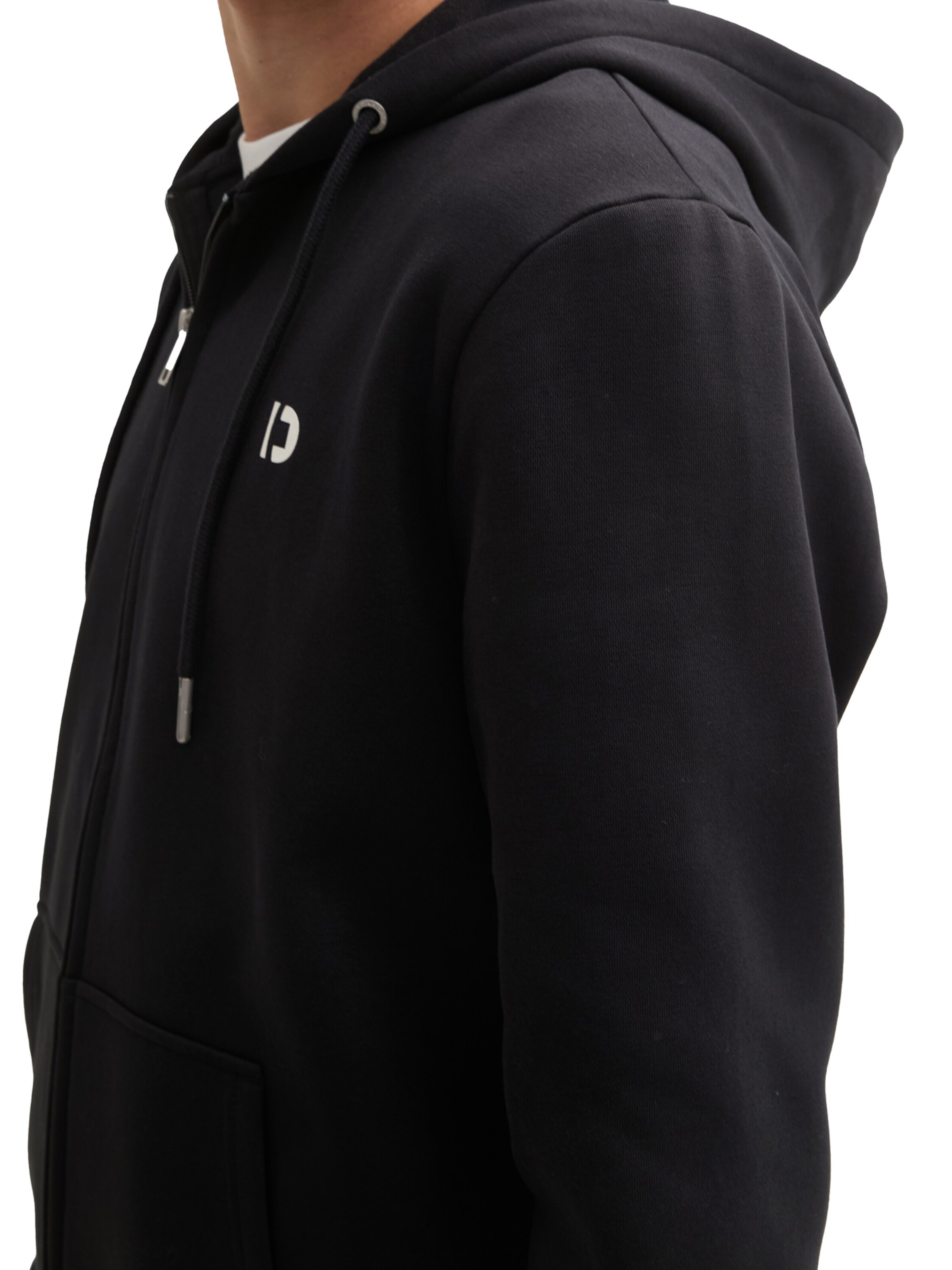 TOM TAILOR DENIM Jopa na zadrgo | črna barva