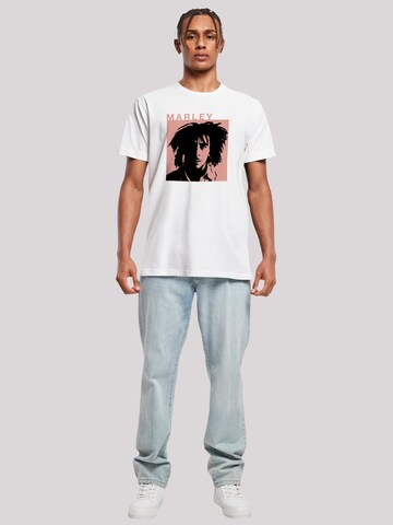 T-Shirt 'Bob Marley Reggae Music by Rock Off' F4NT4STIC en blanc