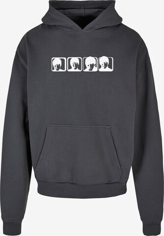 Merchcode Sweatshirt 'Beatles - Four Heads' in Grey: front