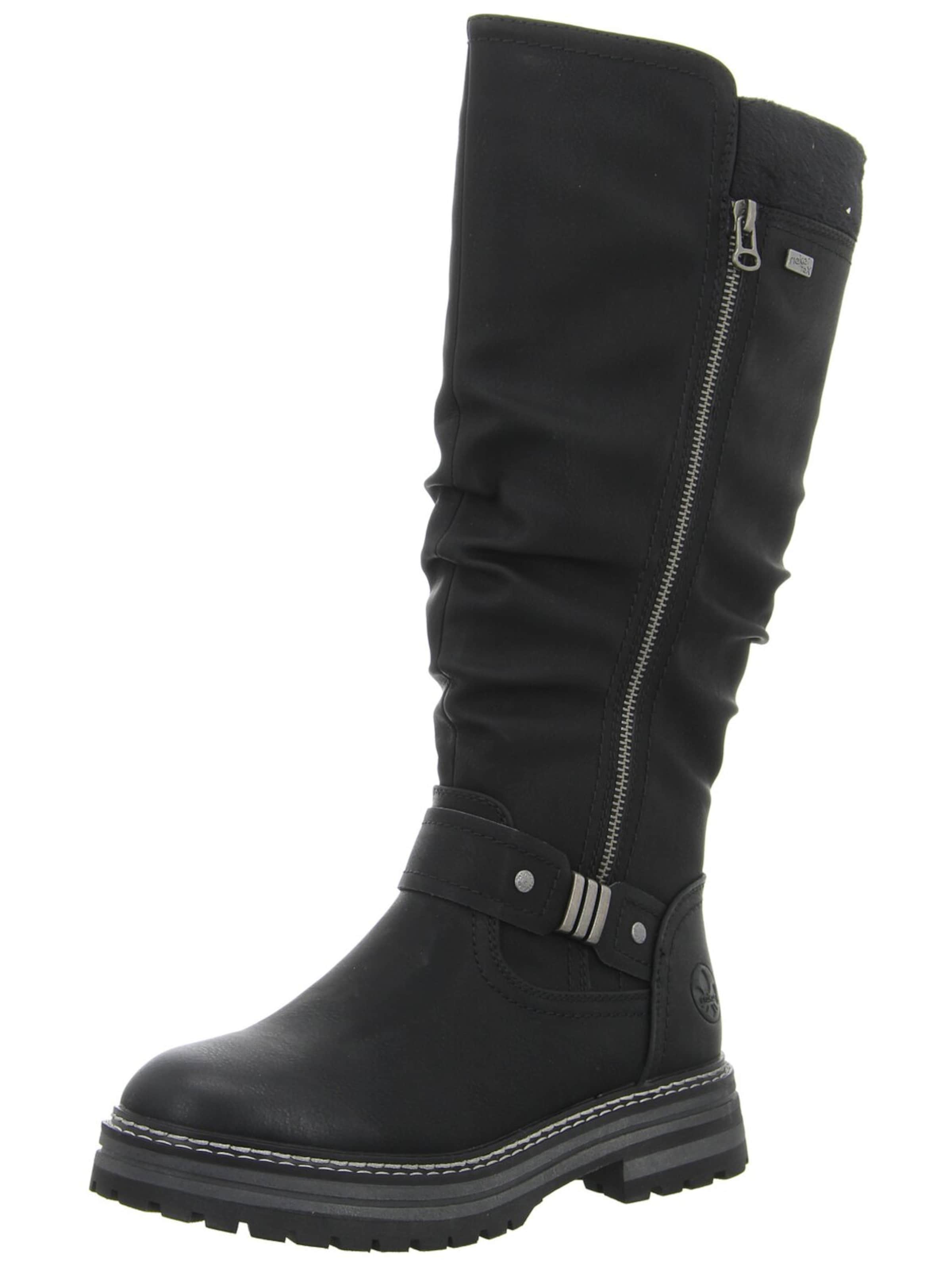 Rieker Boots 'Damen Stiefelette 93093-00 Lederimitat in schwarz' in Schwarz: Vorderseite