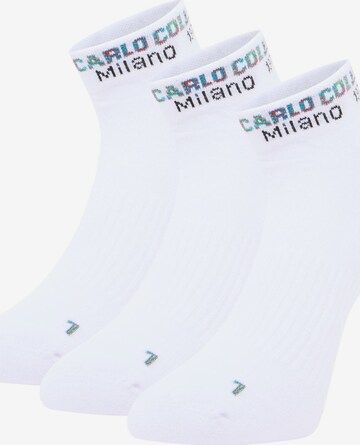 Chaussettes ' Dervisevic ' Carlo Colucci en blanc : devant