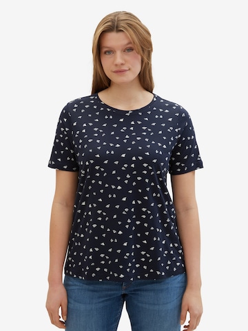 T-shirt Tom Tailor Women + en bleu : devant