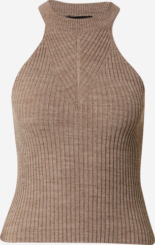 Trendyol Knitted Top in Brown: front