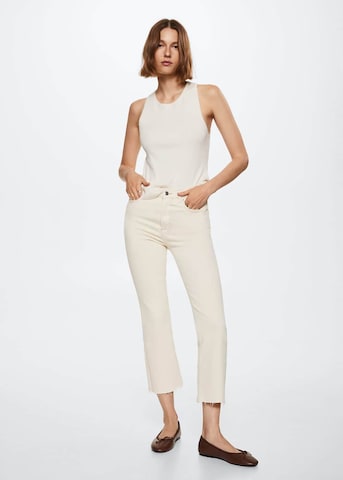 MANGO Boot cut Jeans 'Sienna' in White