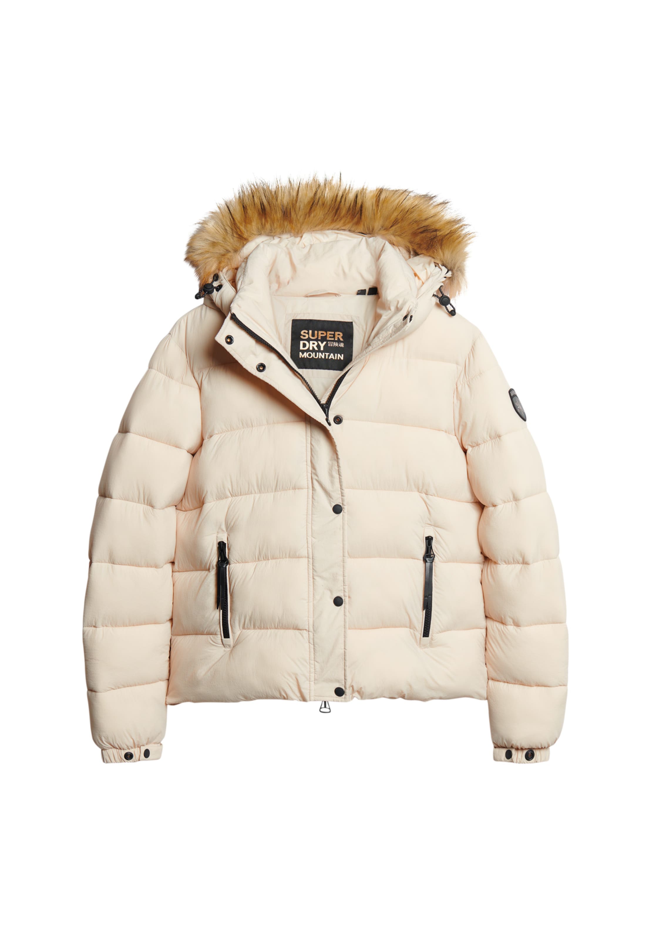 Geacă de iarnă de la Superdry pe bej: față