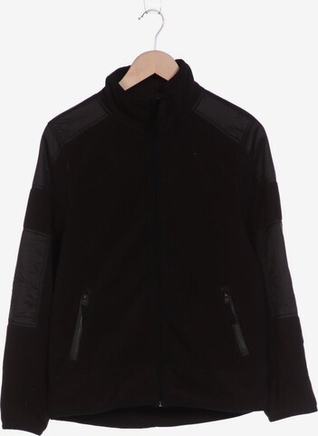 TOM TAILOR Sweatshirt & Zip-Up Hoodie in L in Black: front