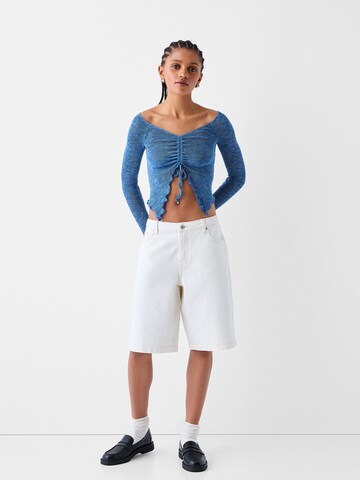 Pull-over Bershka en bleu