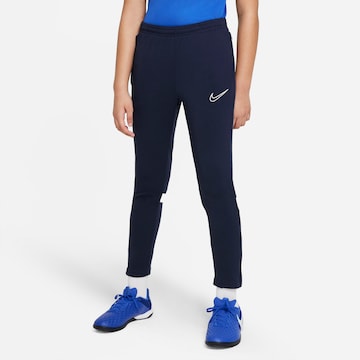 Skinny Pantaloni sportivi 'Academy 21' di NIKE in blu: frontale