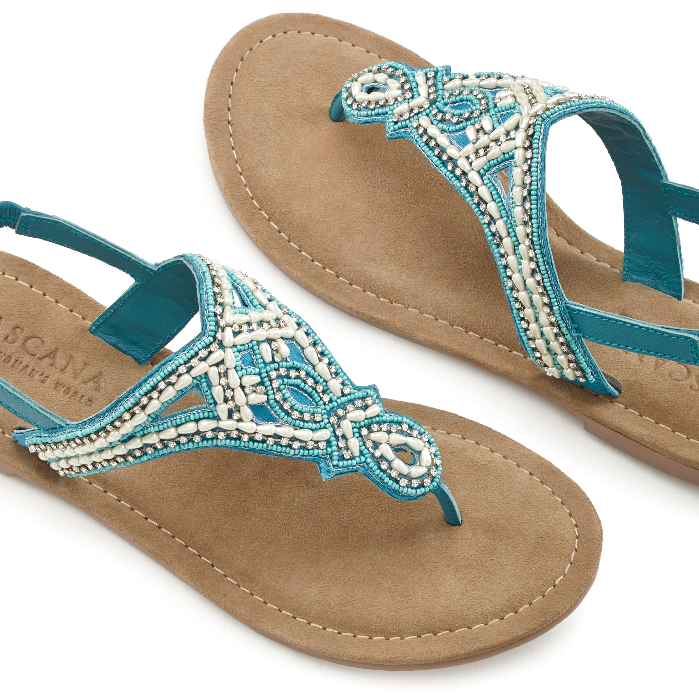 LASCANA T-bar sandals in Blue