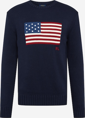 mėlyna Polo Ralph Lauren Megztinis: priekis