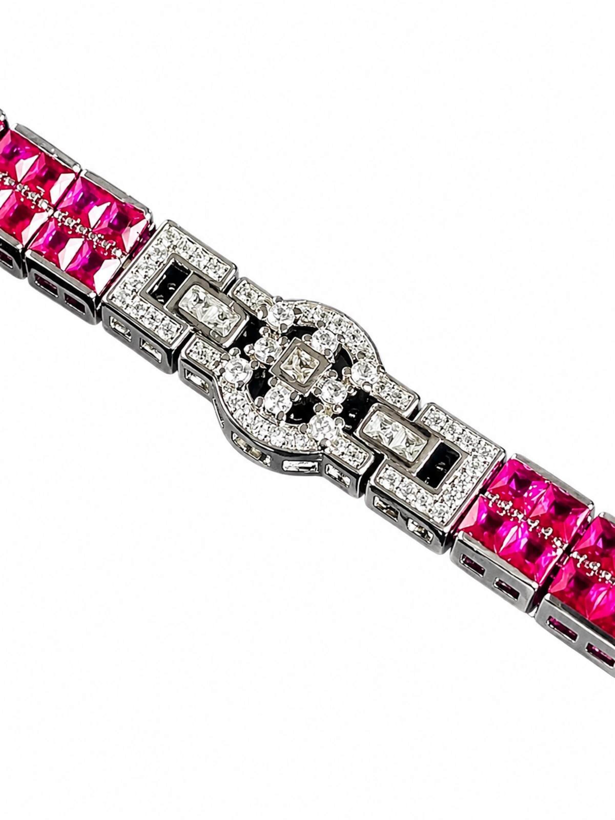 LanLiviaNarukvica 'Elegant Ruby Line Adjustable Bracelet' - crvena boja