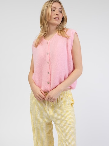 BROKE + SCHÖN Strickjacke 'Lockere Strickweste'‌‌‌‌‌‌‌‌‌‌ in Pink