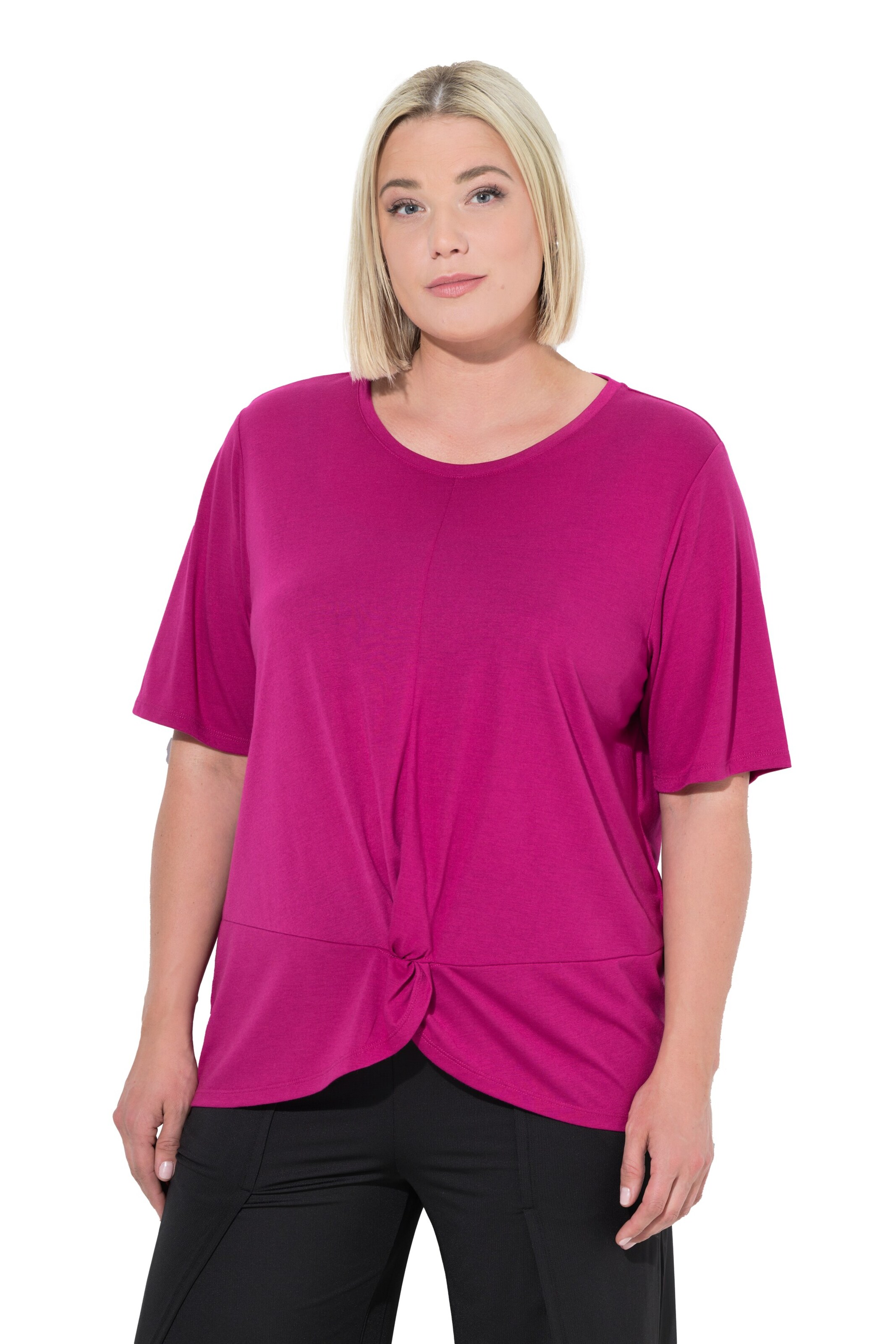 T-shirt Ulla Popken en rose : devant