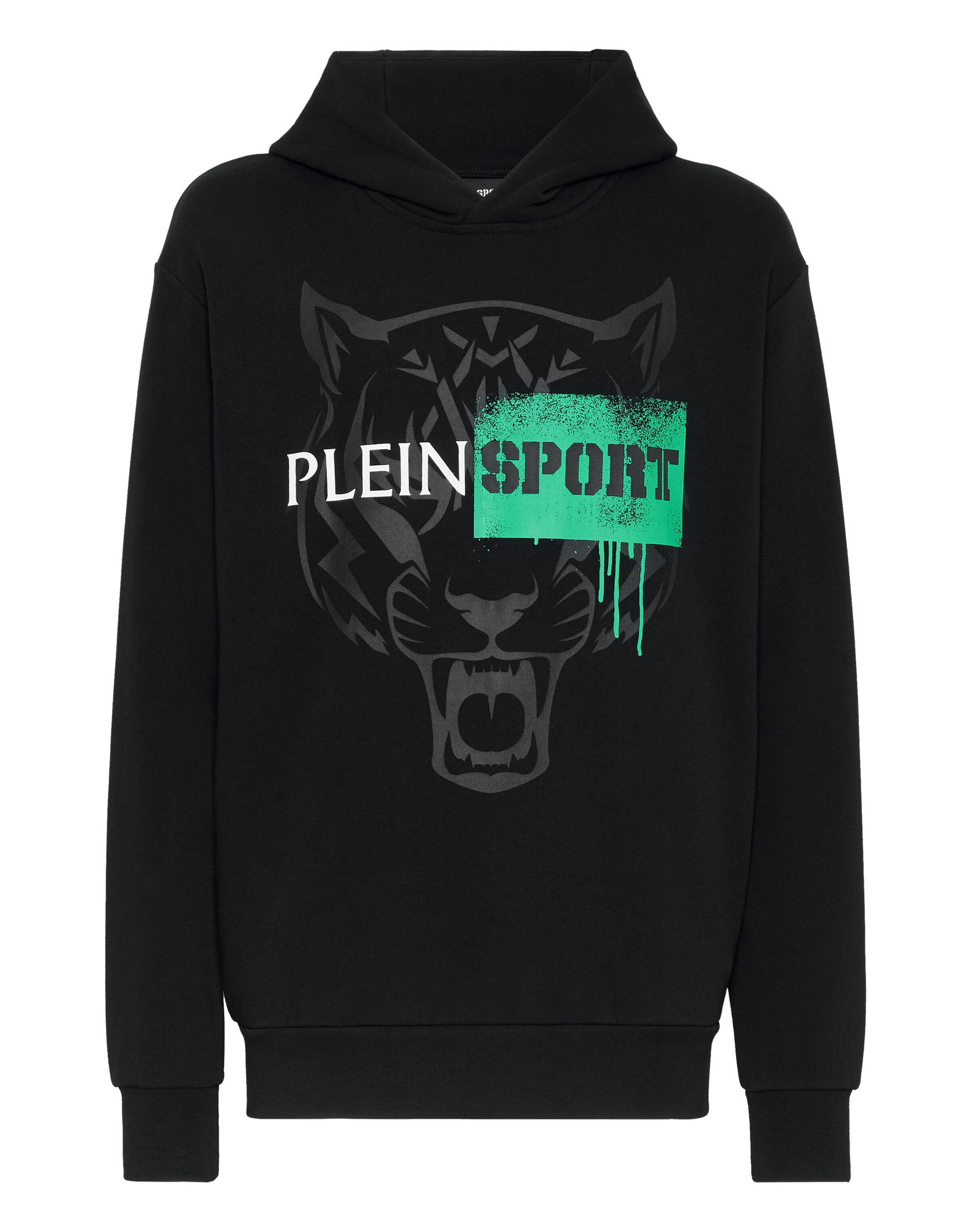 Plein Sport Sweatshirt 'Tiger' in Black: front
