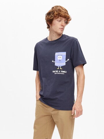 hydroponic - Camiseta 'Hydroponic x South Park Regular-Fit Towelie Graphic T-Shirt' en azul