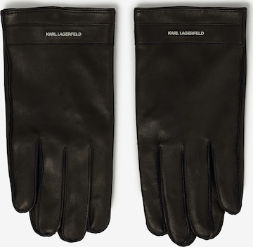 Karl Lagerfeld Prstové rukavice 'Essential' - Čierna: predná strana