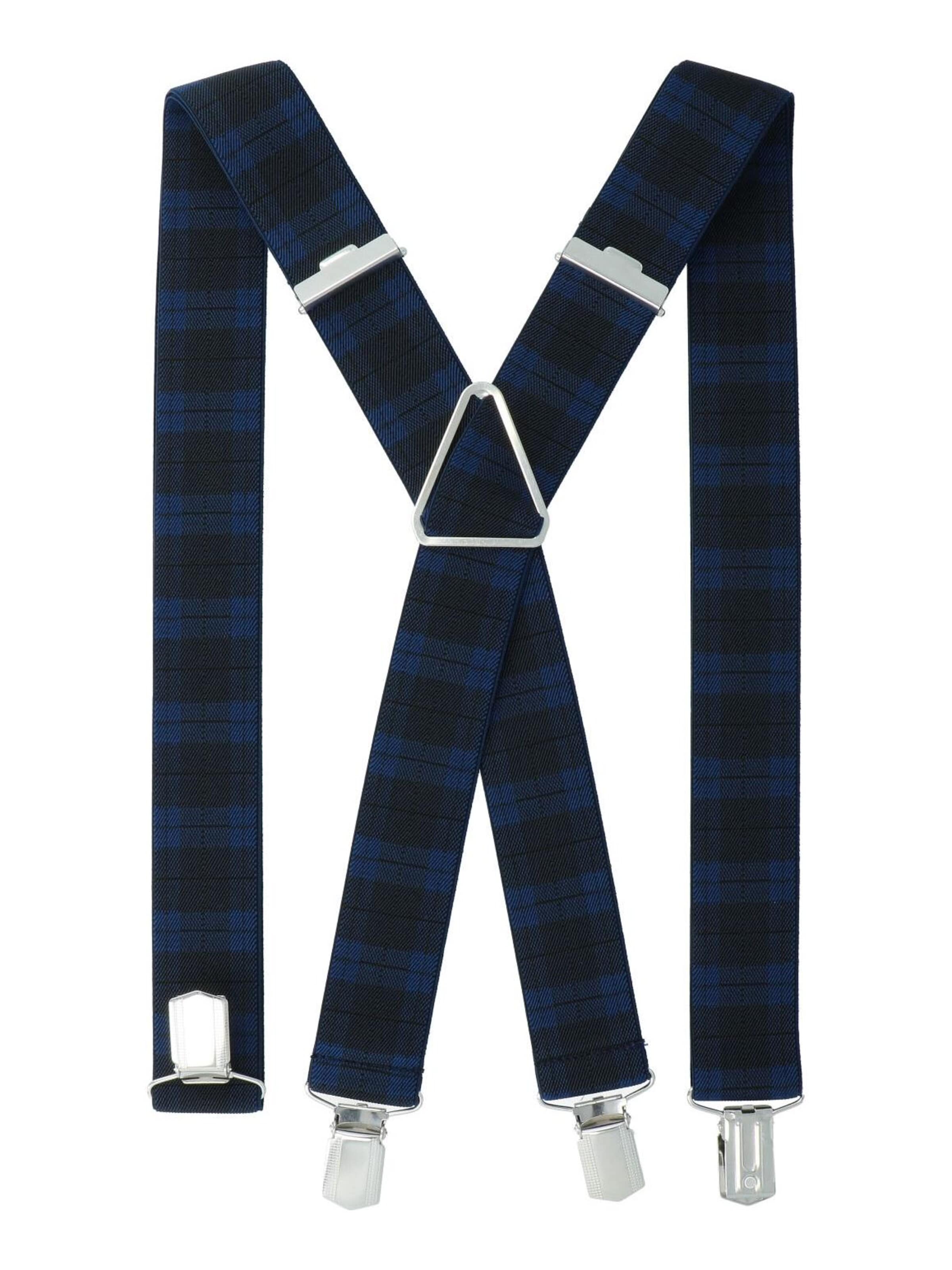 WILLEN Suspenders 'Karo' in XS-XL in marine blue, Item view