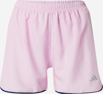 Coupe slim Pantalon de sport 'RUN IT' ADIDAS PERFORMANCE en violet : devant